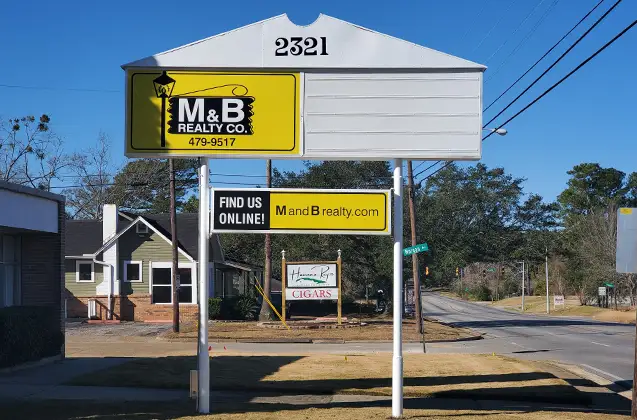 M & B Realty Co Pylon Sign | Pylon Signs | Sparks Sign Company