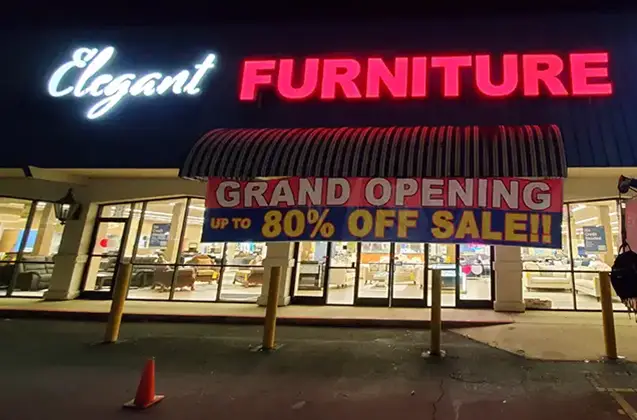 Elegant Furniture grand opening banner | grand opening banner | Sparks Sign co