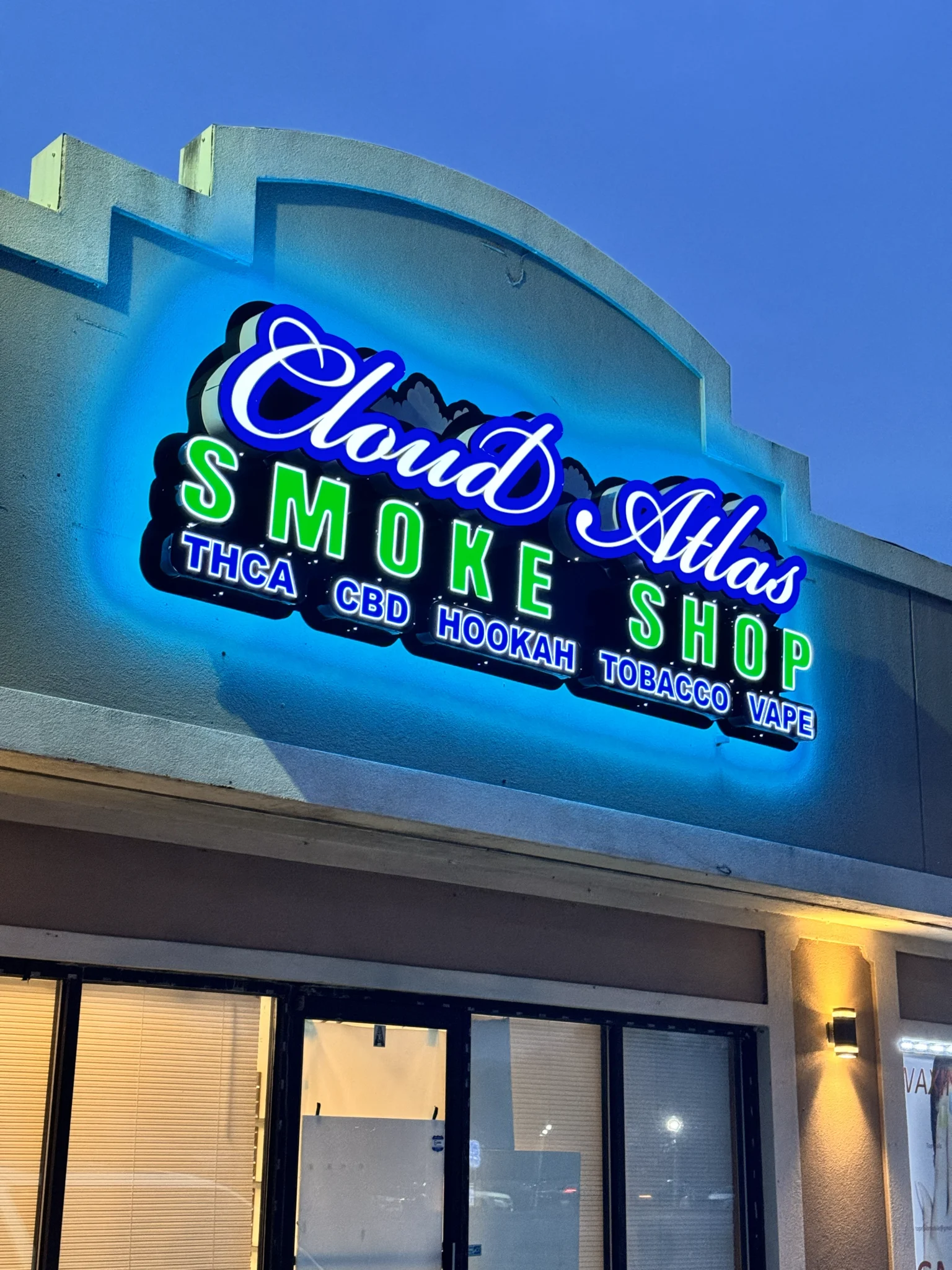 Sparks Sign Company | Cloud Atlas Smoke Shop exterior sign
