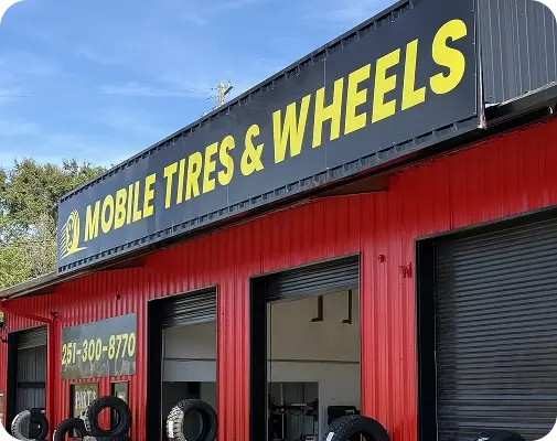 Mobile Tires and Wheels Sign