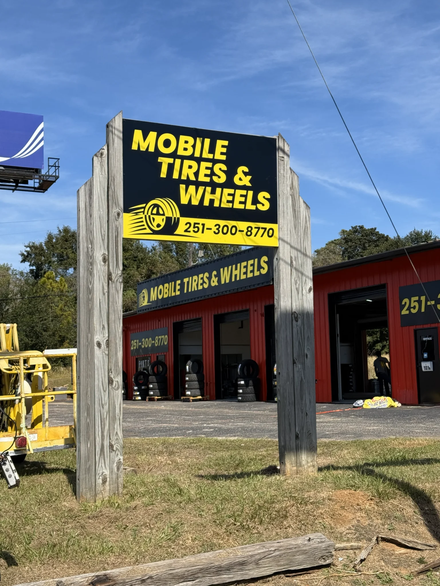 Sparks Sign Company | Mobile Tires and Wheels billboard