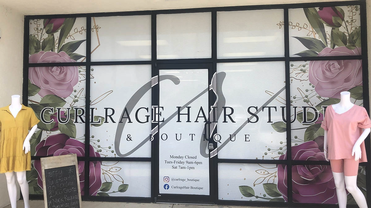 sparks sign company | curlrage hair salon flat
