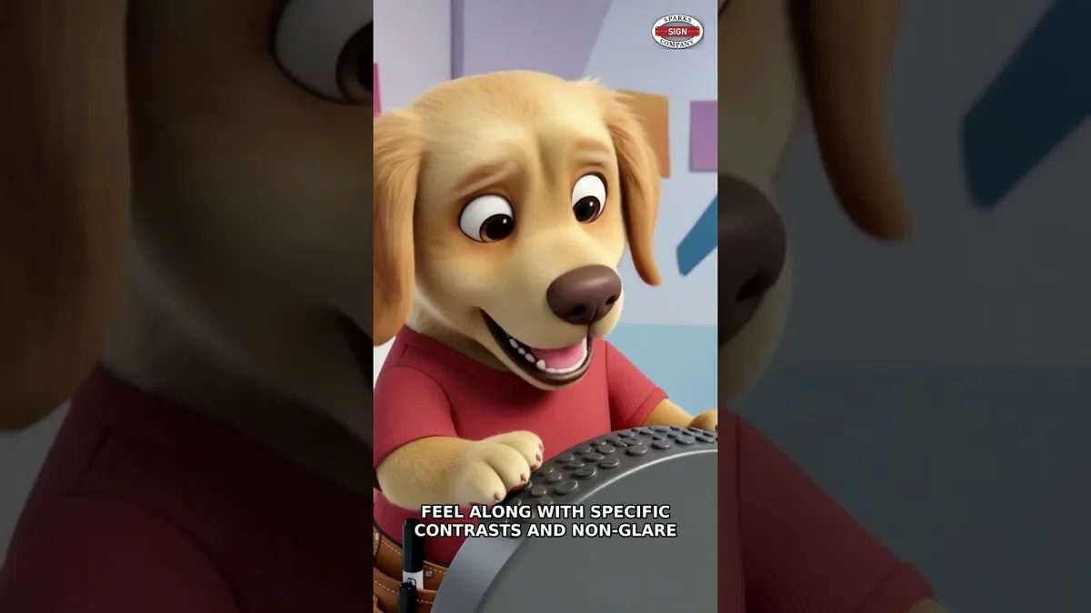A still from the video “What Makes ADA Braille Signs Truly Compliant”