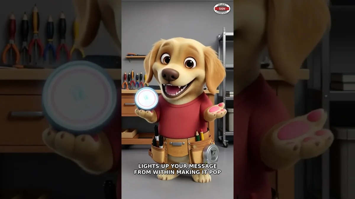 A still from the video “Why Illuminated Cabinet Signs Are a Smart Choice”