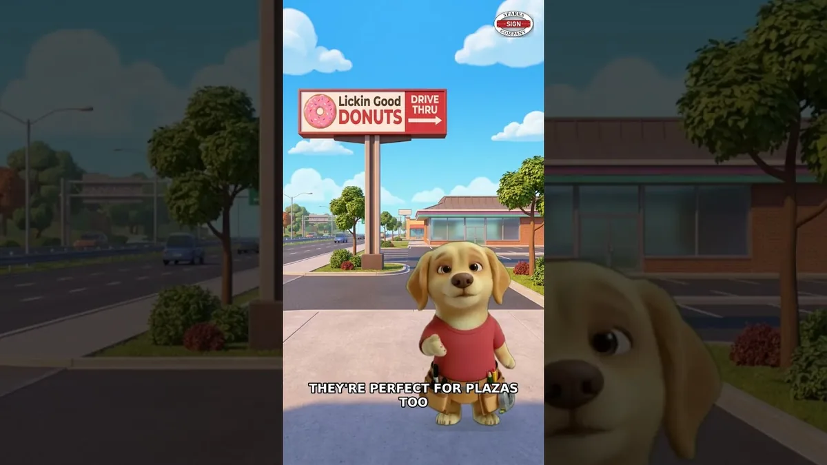 A still from the video “Why Your Business Needs a Roadside Pylon Sign”