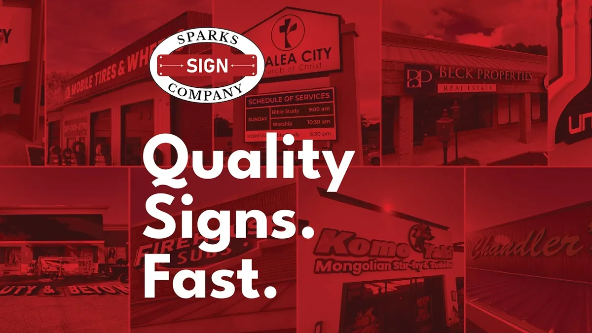 A still from the video “More Than Just a Name: The Power of Your Business Sign | Sparks Sign Company”
